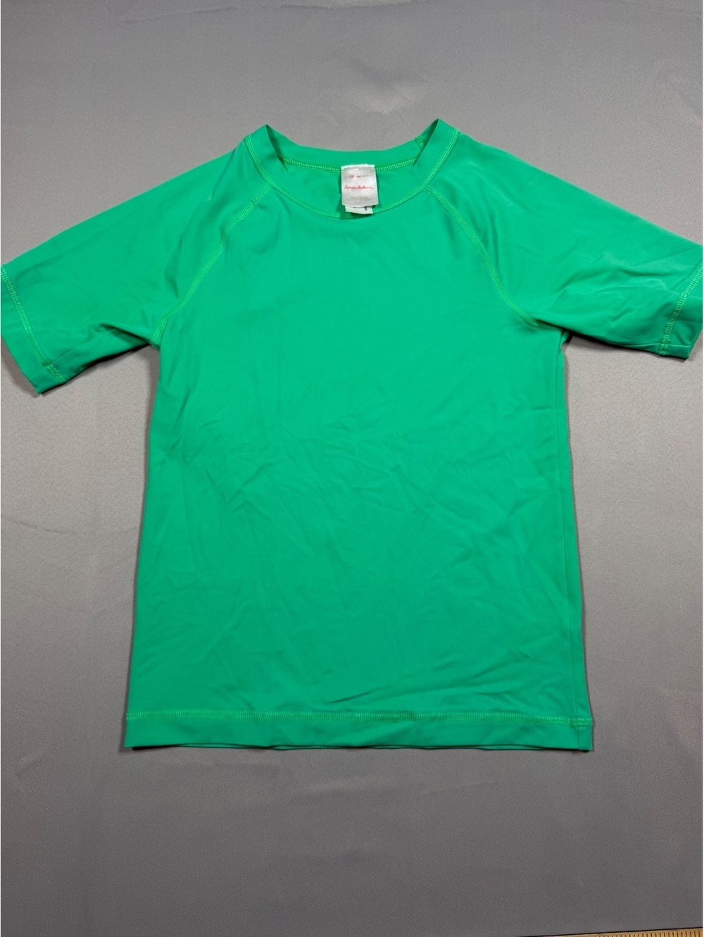 Hanna Andersson Kids 130cm 8 Green Short Sleeve Rash Guard Swim Shirt